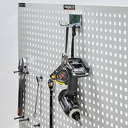 TRUSCO パンチングパネル用工具フック2本爪 SF1W 物流 保管用品 工場用保管設備 パネルラック(代引不可)