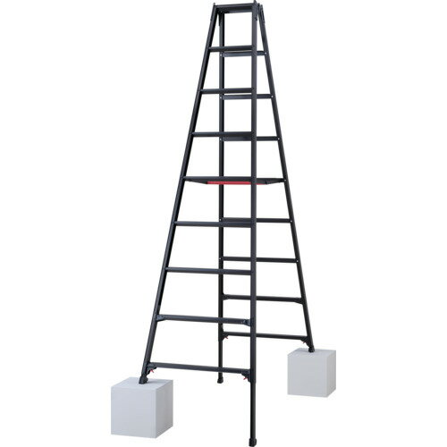 Stepladders - ハセガワ 伸縮脚立(ブラックレーベル)RYZB-27a(10914) RYZB27A 工事 照明用品 はしご 脚立 脚立(代引不可)【送料無料】