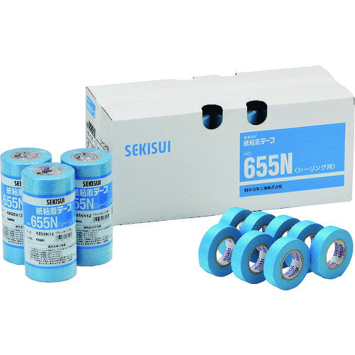 積水 和紙粘着テープ#655N シーリング用 18×18(1パック=7巻入) K655N13 梱包用品 テープ用品 マスキングテープ(代引不可)