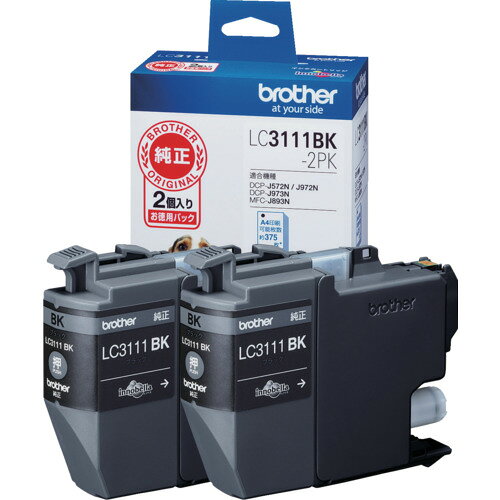 brother インクカートリッジ LC3111BK-2PK ブラック×2個パック LC3111BK2PK オフィス 住設用品 OA用品 インク(代引不可)