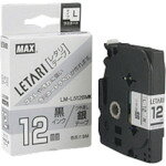 MAX ビーポップミニ用ラミネートテープ LM-L512BMK 強粘着 つや消し銀×黒文字 12mm幅×8m巻 LX90664 オフィス 住設用品 オフィス備品 ラベル用品(代引不可)