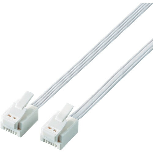 ELECOM 爪折れ防止モジュラーケーブル 20m ホワイト MJT20WH 電子機器 電設配線部品 モジュラージャック(代引不可)