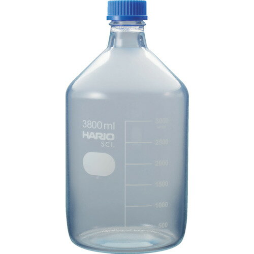 HARIO コーティングねじ口瓶 3,800mL NBOC3.8LSCI 研究用品 理化学用品 フラスコ(代引不可)【送料無料】