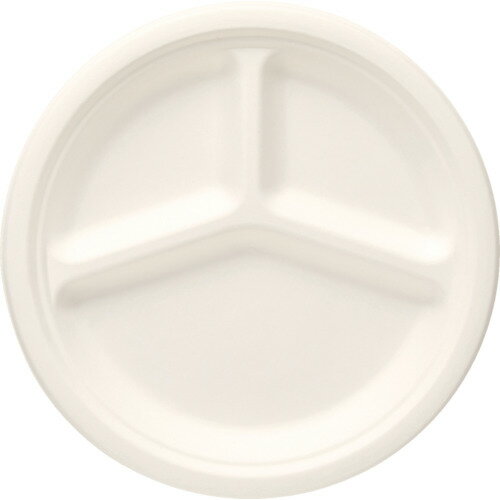 HEIKO 紙皿 バガスペーパーウェア プレート お徳用 仕切り付き GPY-26 50枚入り 4466092 研究用品 厨房..