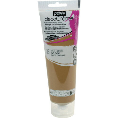Pebeo デコクリーム 120mlマット タバコ 89036 工事 照明用品 塗装 内装用品 塗料(代引不可)