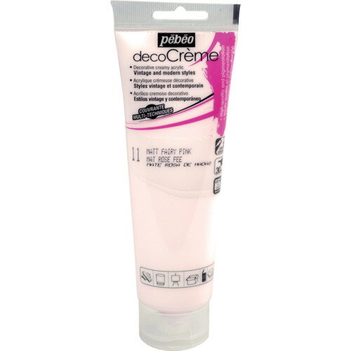 Pebeo デコクリーム 120mlマット フェアリーピンク 89011 工事 照明用品 塗装 内装用品 塗料(代引不可)