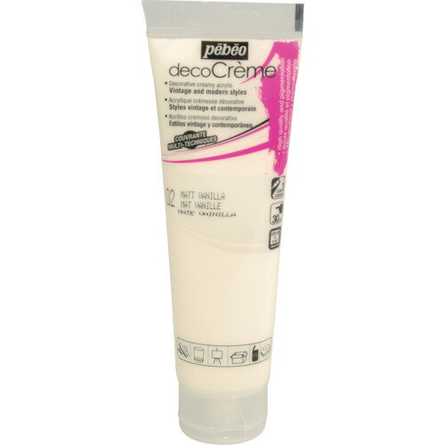 Pebeo デコクリーム 120mlマット バニラ 89002 工事 照明用品 塗装 内装用品 塗料(代引不可)