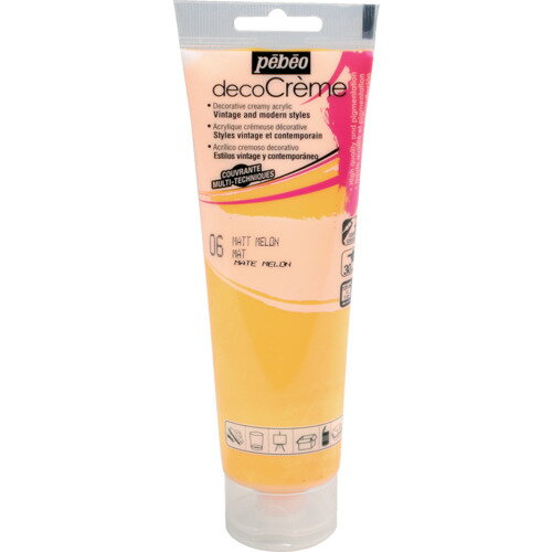 Pebeo デコクリーム 120mlマット メロン 89006 工事 照明用品 塗装 内装用品 塗料(代引不可)