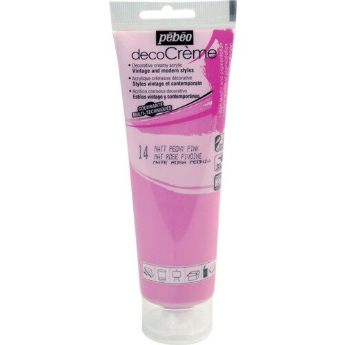 Pebeo デコクリーム 120mlマット ペオニーピンク 89014 工事 照明用品 塗装 内装用品 塗料(代引不可)