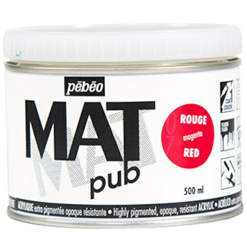 Pebeo マットピュブ 500ml NO.06 マゼンタレッド 257006 工事 照明用品 塗装 内装用品 塗料(代引不可)【送料無料】
