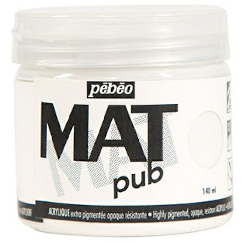 Pebeo マットピュブ 140ml NO.25 パーマネントホワイト 256025 工事 照明用品 塗装 内装用品 塗料(代引不可)
