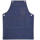 トオケミ デニムエプロン(胸付 ロープ紐タイプ)ネイビー F 251NAVY 保護具 保護服 防護服 エプロン(代引不可)(4)