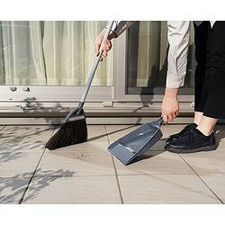 azuma AZB158 黒シダほうきチリトリ付き 263119 清掃 衛生用品 清掃用品 ほうき チリトリ(代引不可)