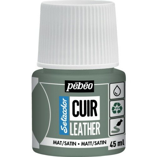 Pebeo セタカラーレザー(革用)マット色 45mlNO.15 抹茶グリーン 295615 工事 照明用品 塗装 内装用品 ..