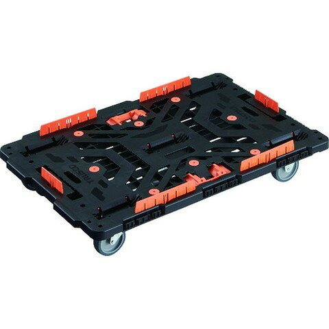 TRUSCO トラスコ 連結式樹脂製平台車 ビートル 900X600 自在3輪 柵 トメタロウ付 BT900KJ3E100T(代引不可)【送料無料】