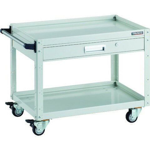 TRUSCO トラスコ イーグルワゴン 750X500 引出付 ウレタン4輪自在 W色 EGW672V2UJW(代引不可)【送料無料】
