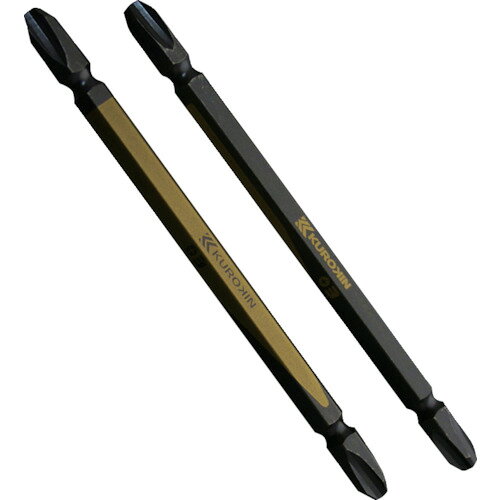 フジ矢 両頭ビット(黒金 2本組)+3×110mm 5302110BG 電動 油圧 空圧工具 ドライバービット 両頭ビット(代引不可)