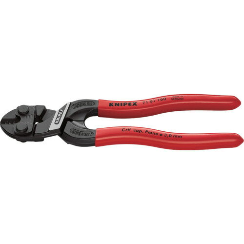 KNIPEX 【ブリスターパック仕様】ミニクリッパー プラスチックハンドル 160mm 7101160SB 手作業工具 ハサミ カッター 鋸 ボルトクリッパー(...