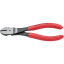 KNIPEX 【ブリスターパック仕様】強力型斜ニッパー(硬線用)プラスチックハンドル 160mm 7401160SB 手作業工具 プライヤー ニッパ ピンセット...