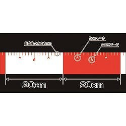 シンワ 貼付ロッド_合成紙製_75mm×25m_赤白20cm間隔 78194 測定 計測用品 測量用品 標尺(代引不可) 3
