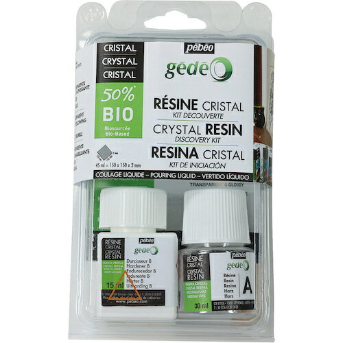 Pebeo バイオベース クリスタルレジンキット45ml(主剤30ml+硬化剤15ml) 766149 工事 照明用品 塗装 内..