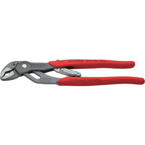 Water Pump Pliers - KNIPEX 【ブリスターパック仕様】ウォーターポンププライヤー(スマートグリップ) 250mm 8501250SB 手作業工具 水道 空調配管用工具 ウォーターポンププライヤー(代引不可)【送料無料】