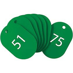 OP 番号札 小 番号入り51~75 緑 (25枚入) BF72GN 安全用品 標識 標示 安全標識(代引不可)
