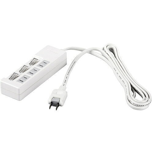 BUFFALO 2ピン式電源タップ 3個口タイプ 雷サージ防止/個別スイッチ付 5m ホワイト BSTAPSW2350WH オフィス 住設用品 OA用品 OAタップ(代引不可)