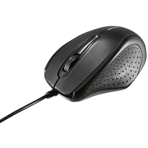 BUFFALO 有線IR LEDマウス 3ボタンタイプ 簡易パッケージモデル ブラック BSMRU21BKZ オフィス 住設用品 OA用品 マウス(代引不可)