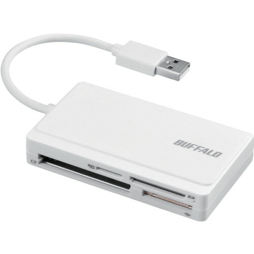 BUFFALO USB2.0 �ޥ�������ɥ꡼���� �����֥��Ǽ��ǥ� �ۥ磻�� BSCR300U2WH ���ե��� �������� OA���� ����(����Բ�)