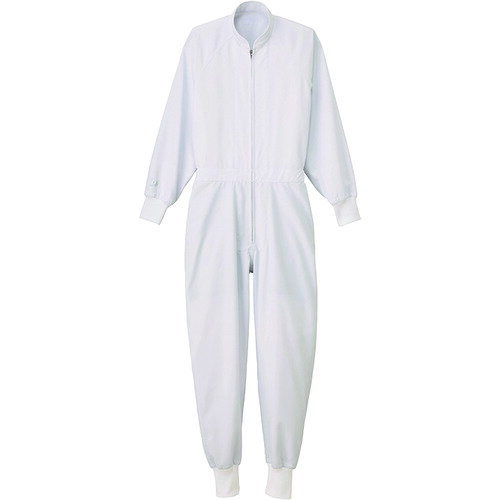 サンペックス 男女兼用ツナギ ホワイト CD619LL 保護具 保護服 防護服 食品工場向けウェア(代引不可)【..