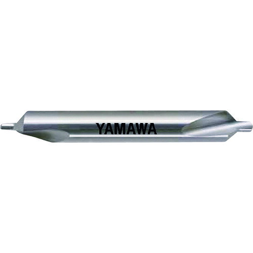 ヤマワ 弱ねじれ溝A形90° センタ穴ドリル 左刃 CD-Q LH 2.5X90°X8 CDQLH2.5X90X8 ...