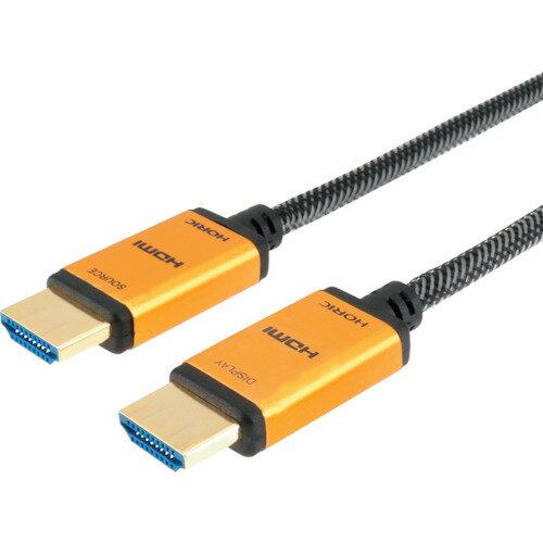 Hdmi Cable - HORIC 光ファイバー HDMIケーブル 10m メッシュケーブル ゴールド HH100-533GM HH100533GM オフィス 住設用品 OA用品 ケーブル(代引不可)【送料無料】