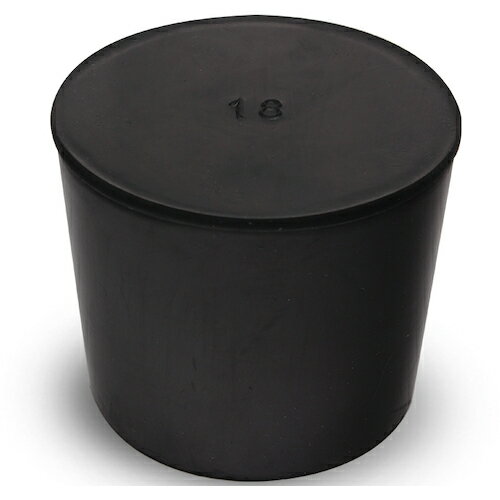 KOKUGO 天然ゴム栓 黒 No.18 51.5×45.5×43.5 コクゴ 研究用品 理化学用品 試験管 栓 101-50418(代引不可)