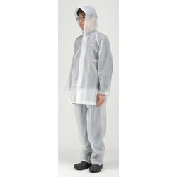 カジメイク EVAレインスーツ(マチ付リュックサック) クリア L カジメイク 保護具 作業服 雨具 1560-90-L(代引不可)