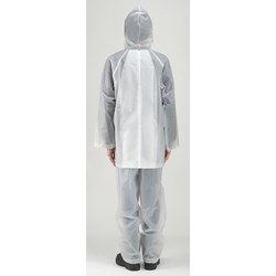 カジメイク EVAレインスーツ(マチ付リュックサック) クリア L カジメイク 保護具 作業服 雨具 1560-90-L(代引不可)
