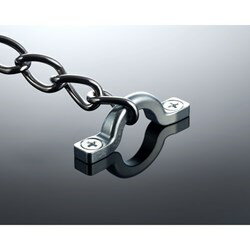 ニッサチェイン ダイカストアイストラップ 6mm ユニクロ ニッサチェイン 金物 建築資材 建築金物 荷役金具 B-1459(代引不可) 3