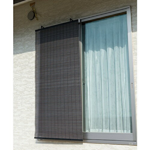 ワタナベ アルミ配合PPすだれ コバルト ブラウン/ブラック 88cm×135cm ワタナベ工業 環境改善用品 暑さ..