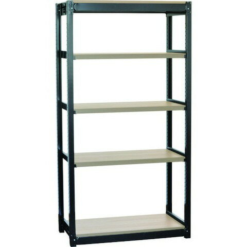 TRUSCO トラスコ TSUG型スチール軽量ボルトレス棚 基本タイプ 木製棚板ベージュオーク 5段仕様 高サ180..