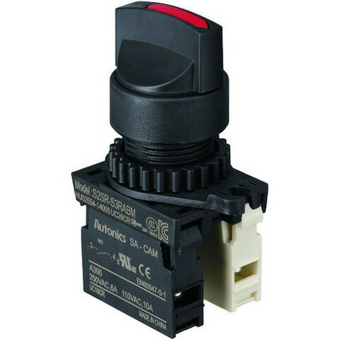 TRUSCO トラスコ セレクタスイッチ Φ25 90°2ノッチ 1a-1b 赤 25S9021A1BR(代引不可)