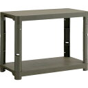 TRUSCO トラスコ プラ棚 高サ658-2段タイプ コーナーキャップ4個付 ツヤ消シОD TPT2342CMOD 組立品 組立設置不可(代引不可)【送料無料】