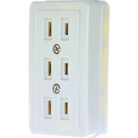 TRUSCO トラスコ トリプルコンセント(白) TMR2775W(代引不可)