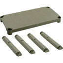 TRUSCO トラスコ プラ棚用 棚板セット 棚板間隔高サ515mm用脚4本付 ツヤ消シОD TPT344SMOD 組立品 組立設置不可(代引不可)