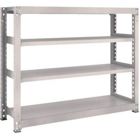 TRUSCO トラスコ M3型中量棚 1500X471XH1200 4段 単体 ネオグレー M34554 組立品 組立設置不可(代引不..