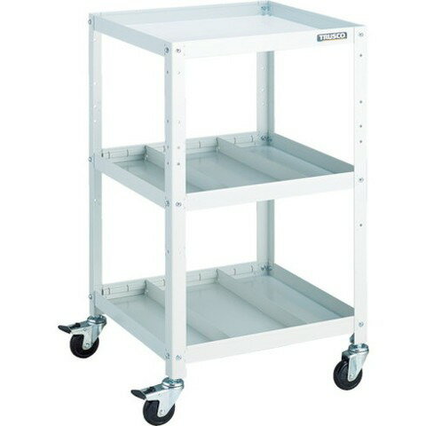 TRUSCO トラスコ ラビットワゴン 500X500 仕切2段付 ゴム車輪 W色 RBW953S2W(代引不可)【送料無料】