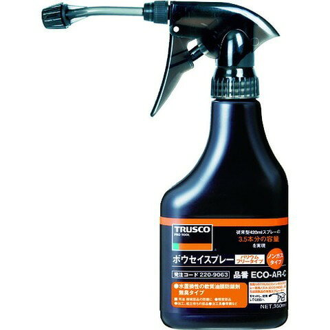 【商品詳細】●水置換性と油焼け抑制に優れた防錆スプレーです。●噴射ガス（LPG）を使用しないため、エアゾールスプレーに比べ安全で、環境に優しい製品です。●原液がエアゾールタイプより3.5本分増量でお得です。●油膜の除去も溶剤やアルカリ洗浄により簡単に除去できます。●金型加工後の防錆。●機械部品加工、組み立て待ちの防錆。●精密機械部品の防錆。●帯鋼の防錆。●タイプ：ノズル付●色：淡褐色●容量(ml)：350●使用温度範囲：-20〜100℃●容器：ノンガスタイプ材質／仕上●主成分:鉱物油、防錆添加剤JANコード 4989999569087【代引きについて】こちらの商品は、代引きでの出荷は受け付けておりません。【送料について】北海道、沖縄、離島は送料を頂きます。