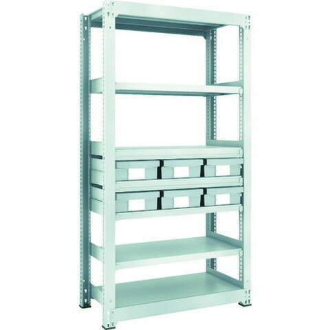 TRUSCO トラスコ M3型中量棚 H1800 樹脂NG引出付 大X6 M36357F6 組立品 組立設置不可(代引不可)【送料..