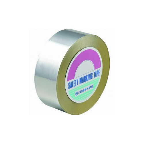 緑十字 アルミ粘着テープ AH-130 50mm幅×50m 光沢タイプ(ツヤ有) 190130 テープ用品 配管テープ(代引不可)