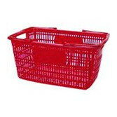 JTX 365219)ショップカゴ 30L赤 B264J-RE B264JRE 物流 保管用品 物流 保管用品 コンテナ パレット メッシュコンテナ(代引不可)