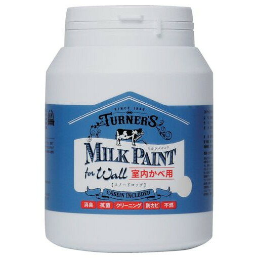 【商品スペック】特長●森永乳業のミルク原料を使用したペイントです。●消臭・抗菌・防カビ等の機能があります。用途●抗菌、防カビ、消臭機能があり子供部屋やトイレに。仕様●色：エッグタルト　●容量(L)：0.45●乾燥時間：2時間●指触乾燥時間：2時間●塗り重ね可能時間：2時間●塗り重ね回数：2●塗布面積(［［M2］］)：3●標準塗布面積（［［M2］］/L）：6(2回塗り)仕様2●容器サイズ：W83×H120×D83●室内壁用材質／仕上セット内容／付属品注意●高機能クロス、撥水性のあるクロスには塗装出来ません。【代引きについて】こちらの商品は、代引きでの出荷は受け付けておりません。【送料について】北海道、沖縄、離島は別途送料を頂きます。